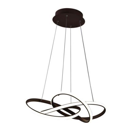 Himmennettävä LED-kattokruunu johdossa LED/65W/230V 3000-6500K ruskea + kauko-ohjaus