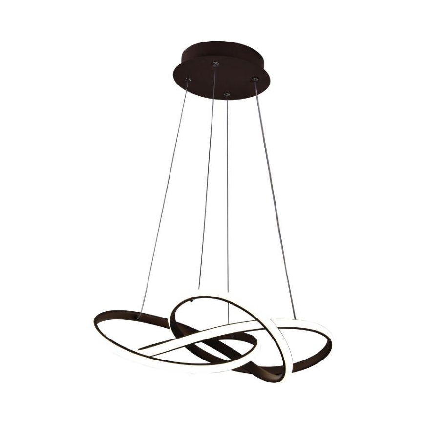 Himmennettävä LED-kattokruunu johdossa LED/65W/230V 3000-6500K ruskea + kauko-ohjaus