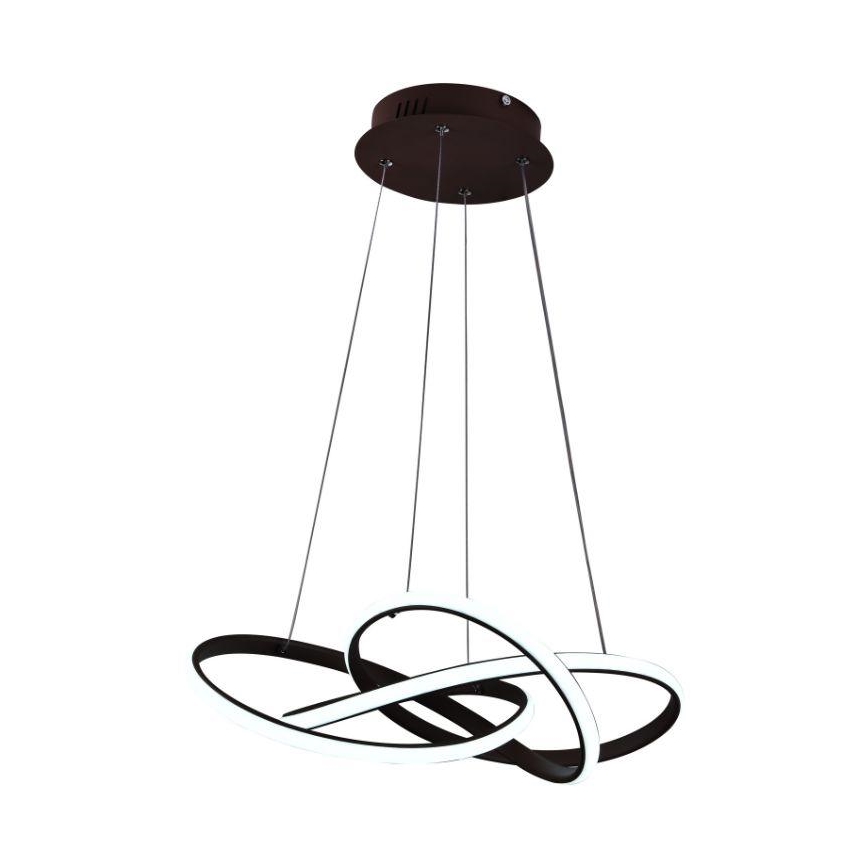 Himmennettävä LED-kattokruunu johdossa LED/65W/230V 3000-6500K ruskea + kauko-ohjaus