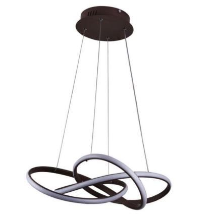 Himmennettävä LED-kattokruunu johdossa LED/65W/230V 3000-6500K ruskea + kauko-ohjaus