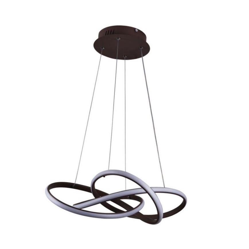 Himmennettävä LED-kattokruunu johdossa LED/65W/230V 3000-6500K ruskea + kauko-ohjaus