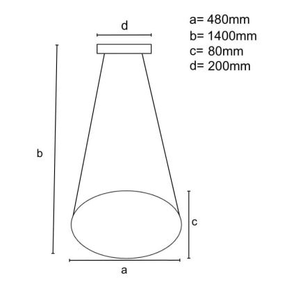Himmennettävä LED-kattokruunu johdossa LED/65W/230V 3000-6500K ruskea + kauko-ohjaus
