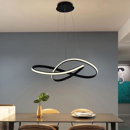 Himmennettävä LED-kattokruunu johdossa LED/70W/230V 3000-6500K halkaisija 55 cm + kauko-ohjaus