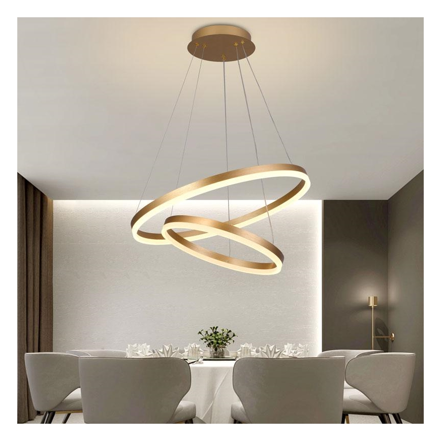 Himmennettävä LED-kattokruunu johdossa LED/70W/230V 3000-6500K halkaisija 60 cm + kauko-ohjaus