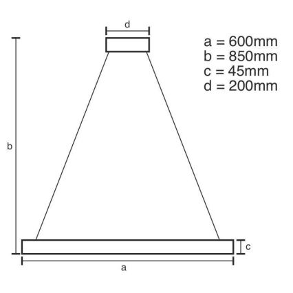 Himmennettävä LED-kattokruunu johdossa LED/70W/230V 3000-6500K halkaisija 60 cm + kauko-ohjaus