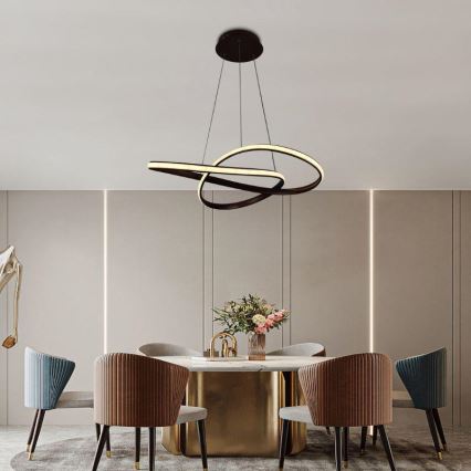 Himmennettävä LED-kattokruunu johdossa LED/70W/230V 3000-6500K halkaisija 60 cm + kauko-ohjaus