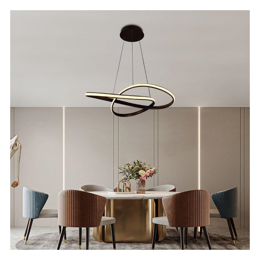 Himmennettävä LED-kattokruunu johdossa LED/70W/230V 3000-6500K halkaisija 60 cm + kauko-ohjaus