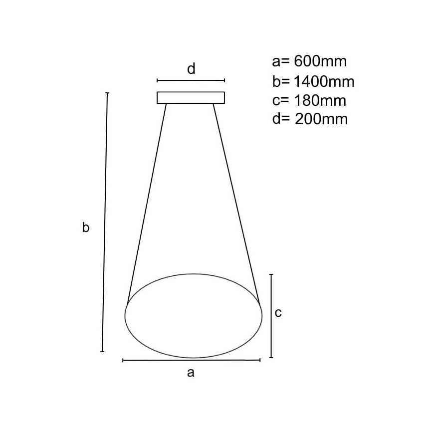 Himmennettävä LED-kattokruunu johdossa LED/70W/230V 3000-6500K halkaisija 60 cm + kauko-ohjaus