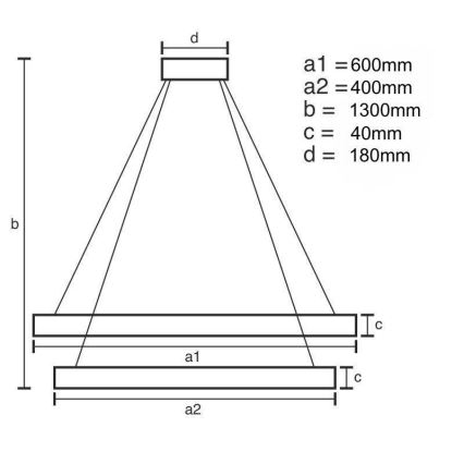 Himmennettävä LED-kattokruunu johdossa LED/70W/230V 3000-6500K + kauko-ohjaus