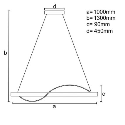 Himmennettävä LED-kattokruunu johdossa LED/70W/230V 3000-6500K + kauko-ohjaus