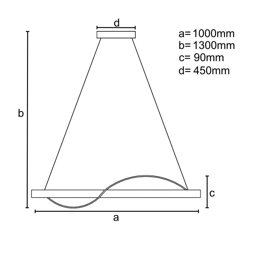 Himmennettävä LED-kattokruunu johdossa LED/70W/230V 3000-6500K + kauko-ohjaus