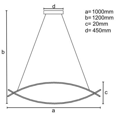 Himmennettävä LED-kattokruunu johdossa LED/70W/230V 3000-6500K + kauko-ohjaus