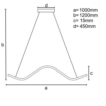 Himmennettävä LED-kattokruunu johdossa LED/70W/230V 3000-6500K + kauko-ohjaus