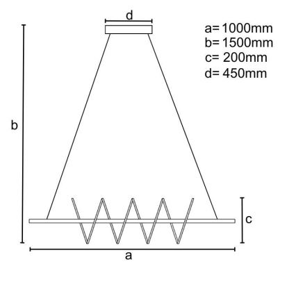 Himmennettävä LED-kattokruunu johdossa LED/70W/230V 3000-6500K + kauko-ohjaus