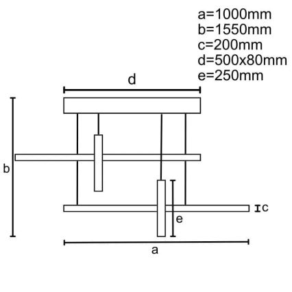 Himmennettävä LED-kattokruunu johdossa LED/70W/230V 3000-6500K + kauko-ohjaus