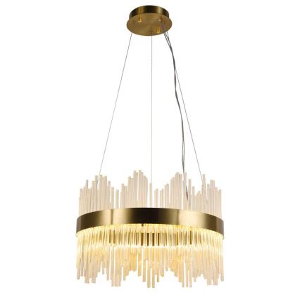 LED Himmennettävä kristalli kattokruunu johdossa LED/70W/230V 3000-6500K kulta + kauko-ohjaus