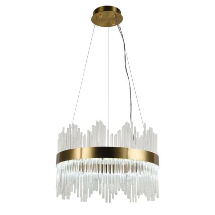 LED Himmennettävä kristalli kattokruunu johdossa LED/70W/230V 3000-6500K kulta + kauko-ohjaus