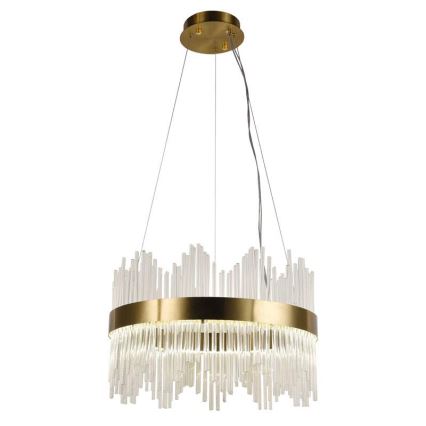 LED Himmennettävä kristalli kattokruunu johdossa LED/70W/230V 3000-6500K kulta + kauko-ohjaus