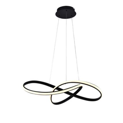 Himmennettävä LED-kattokruunu johdossa LED/70W/230V 3000-6500K musta + kauko-ohjaus