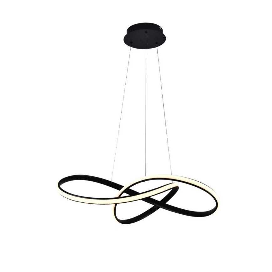 Himmennettävä LED-kattokruunu johdossa LED/70W/230V 3000-6500K musta + kauko-ohjaus