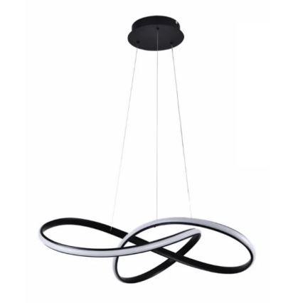 Himmennettävä LED-kattokruunu johdossa LED/70W/230V 3000-6500K musta + kauko-ohjaus