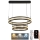 Himmennettävä LED-kattokruunu johdossa LED/70W/230V 3000-6500K musta + kauko-ohjaus