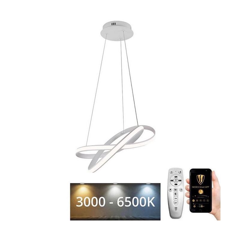 Himmennettävä LED-kattokruunu johdossa LED/70W/230V 3000-6500K valkoinen + kauko-ohjaus