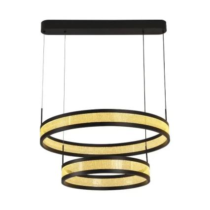 Himmennettävä LED-kattokruunu johdossa LED/70W/230V 3000-6500K musta + kauko-ohjaus