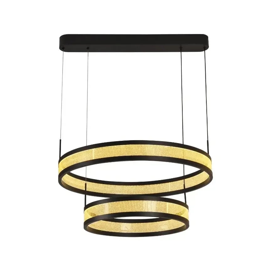 Himmennettävä LED-kattokruunu johdossa LED/70W/230V 3000-6500K musta + kauko-ohjaus