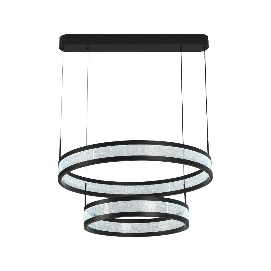 Himmennettävä LED-kattokruunu johdossa LED/70W/230V 3000-6500K musta + kauko-ohjaus