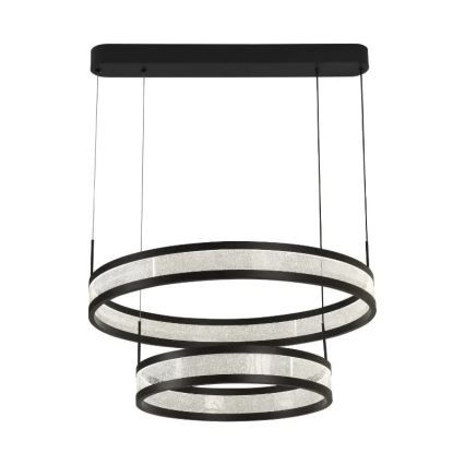 Himmennettävä LED-kattokruunu johdossa LED/70W/230V 3000-6500K musta + kauko-ohjaus