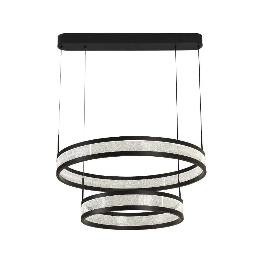 Himmennettävä LED-kattokruunu johdossa LED/70W/230V 3000-6500K musta + kauko-ohjaus