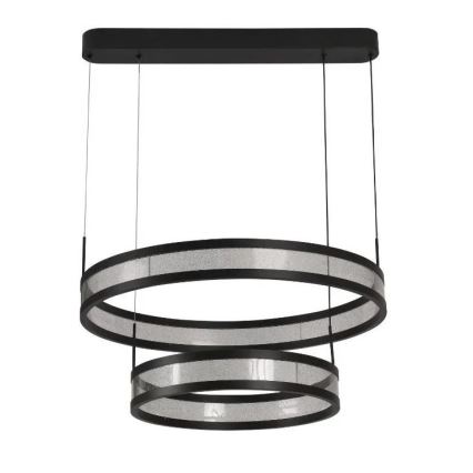 Himmennettävä LED-kattokruunu johdossa LED/70W/230V 3000-6500K musta + kauko-ohjaus