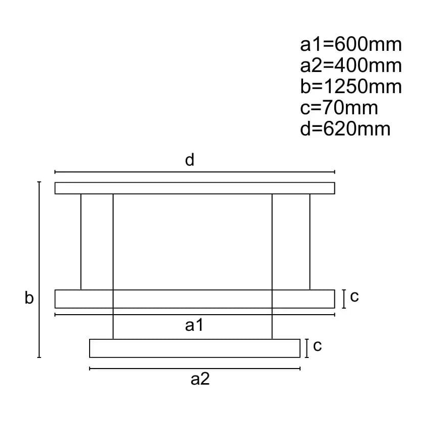 Himmennettävä LED-kattokruunu johdossa LED/70W/230V 3000-6500K musta + kauko-ohjaus