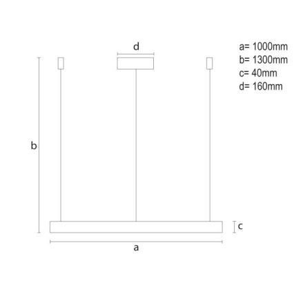 Himmennettävä LED-kattokruunu johdossa LED/72W/230V 3000-6500K + kauko-ohjaus