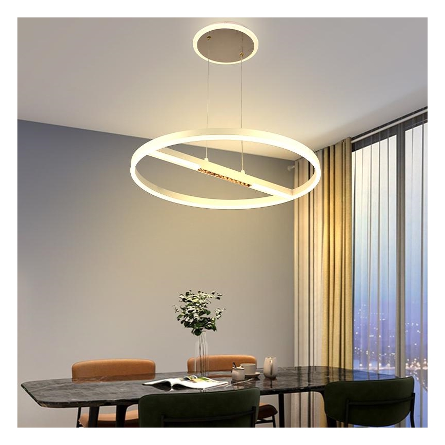 Himmennettävä LED-kattokruunu johdossa LED/75W/230V 3000-6500K halkaisija 60 cm + kauko-ohjaus