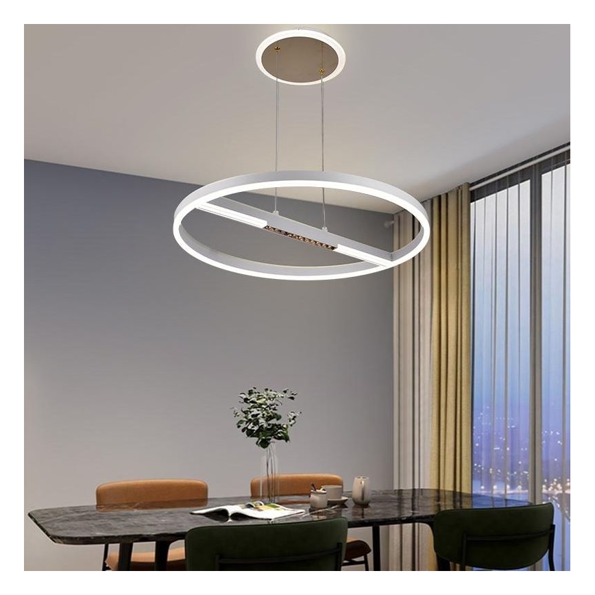 Himmennettävä LED-kattokruunu johdossa LED/75W/230V 3000-6500K halkaisija 60 cm + kauko-ohjaus