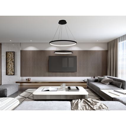 Himmennettävä LED-kattokruunu johdossa LED/75W/230V 3000-6500K halkaisija 60 cm + kauko-ohjaus