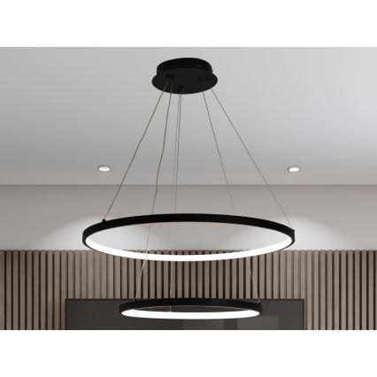Himmennettävä LED-kattokruunu johdossa LED/75W/230V 3000-6500K halkaisija 60 cm + kauko-ohjaus