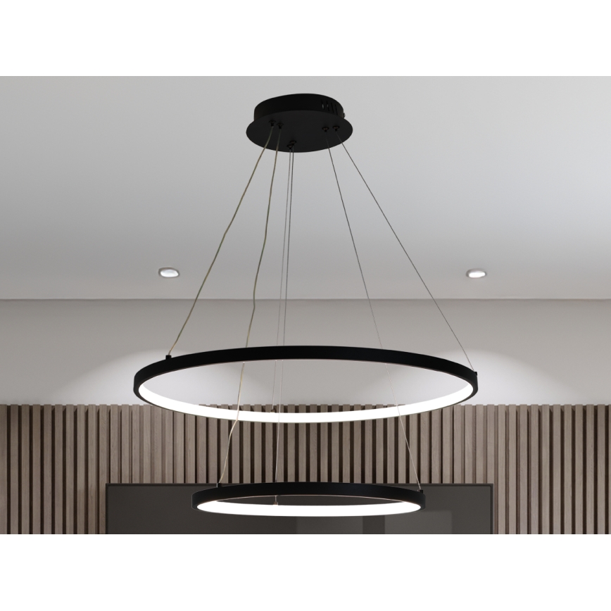 Himmennettävä LED-kattokruunu johdossa LED/75W/230V 3000-6500K halkaisija 60 cm + kauko-ohjaus