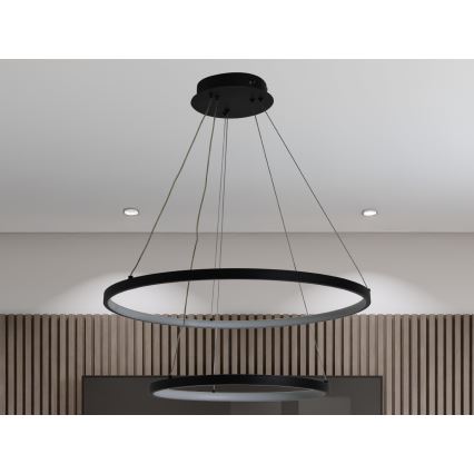 Himmennettävä LED-kattokruunu johdossa LED/75W/230V 3000-6500K halkaisija 60 cm + kauko-ohjaus