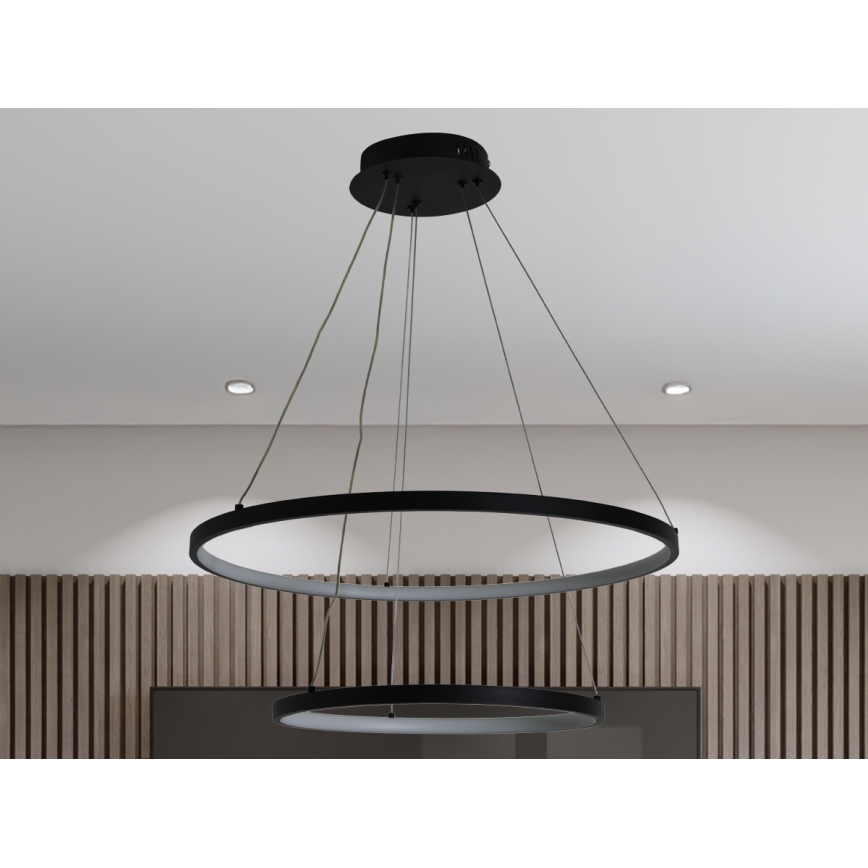 Himmennettävä LED-kattokruunu johdossa LED/75W/230V 3000-6500K halkaisija 60 cm + kauko-ohjaus