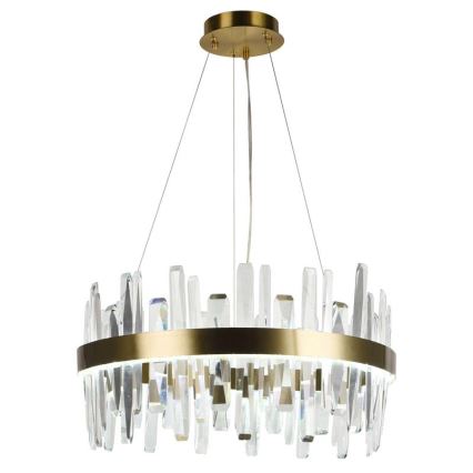 LED Himmennettävä kristalli kattokruunu johdossa LED/80W/230V 3000-6500K kulta + kauko-ohjaus