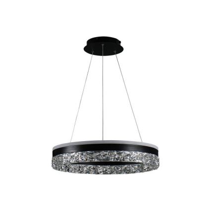 Himmennettävä LED-kattokruunu johdossa LED/80W/230V 3000-6500K musta + kauko-ohjaus