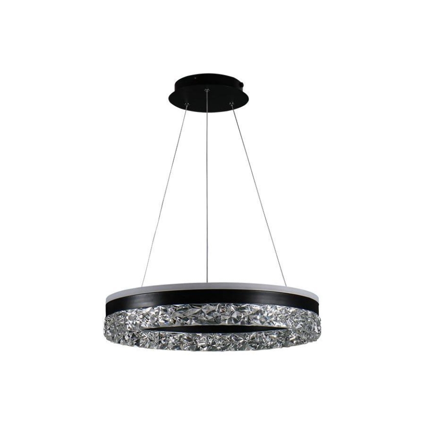 Himmennettävä LED-kattokruunu johdossa LED/80W/230V 3000-6500K musta + kauko-ohjaus