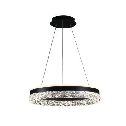 Himmennettävä LED-kattokruunu johdossa LED/80W/230V 3000-6500K musta + kauko-ohjaus