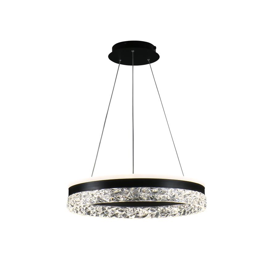 Himmennettävä LED-kattokruunu johdossa LED/80W/230V 3000-6500K musta + kauko-ohjaus