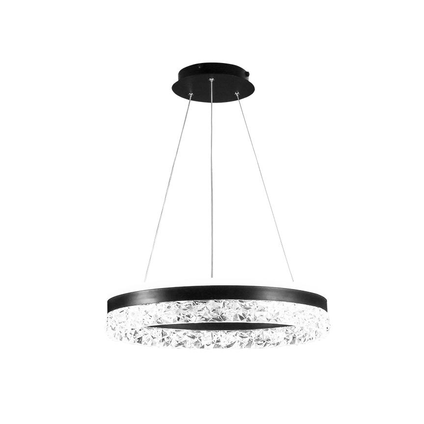 Himmennettävä LED-kattokruunu johdossa LED/80W/230V 3000-6500K musta + kauko-ohjaus