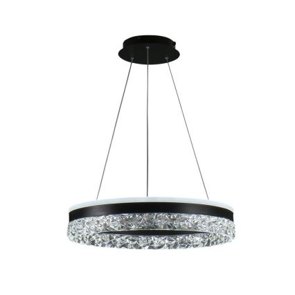 Himmennettävä LED-kattokruunu johdossa LED/80W/230V 3000-6500K musta + kauko-ohjaus