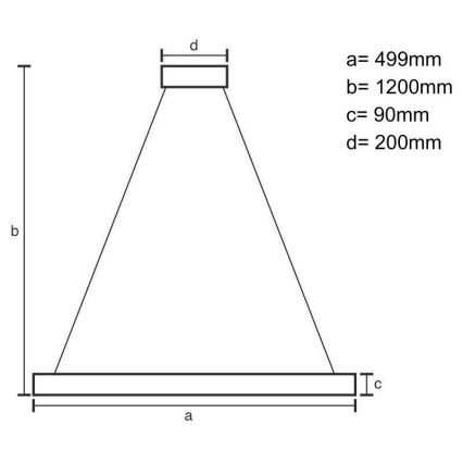 Himmennettävä LED-kattokruunu johdossa LED/80W/230V 3000-6500K musta + kauko-ohjaus